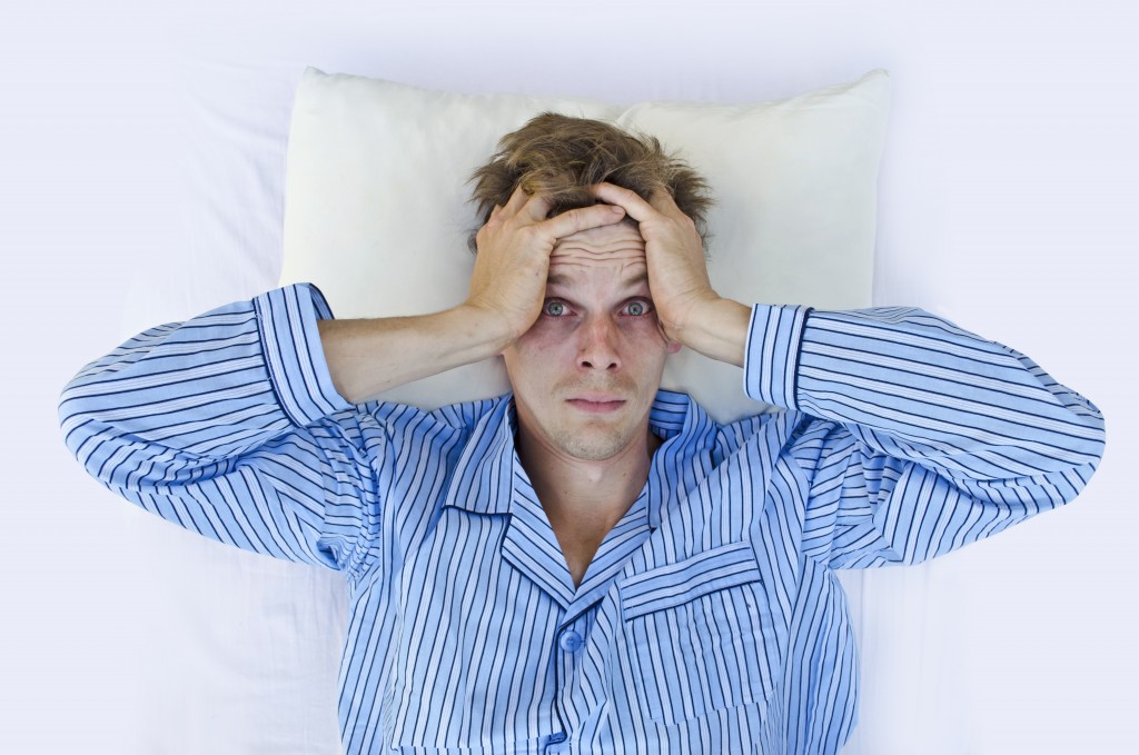 a man having trouble sleeping