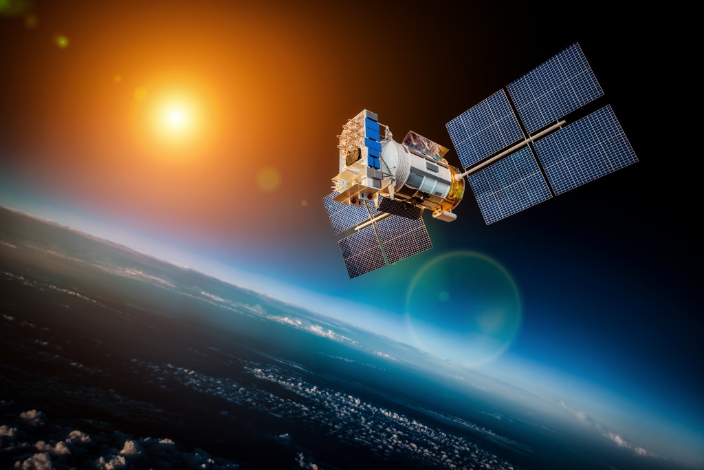 satellite orbiting