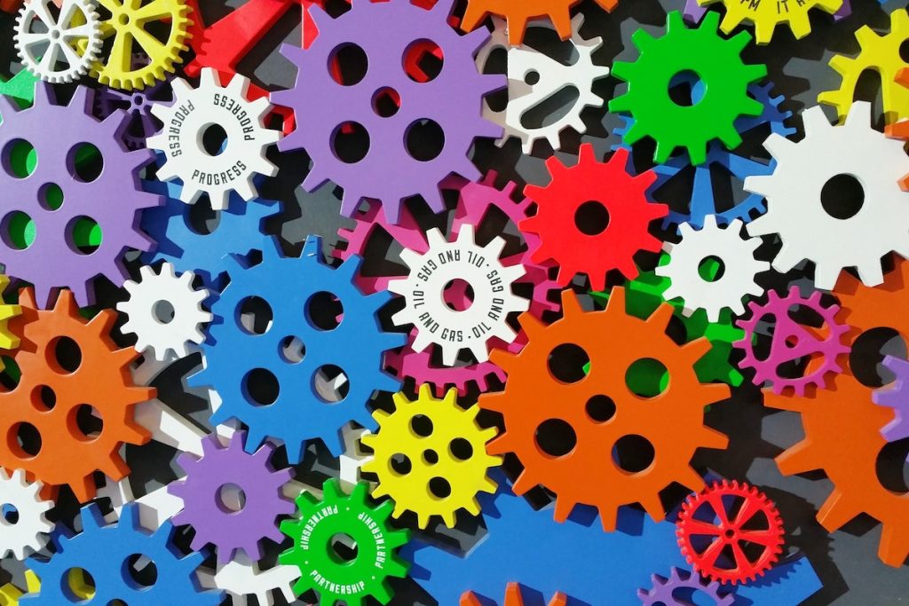 Colorful Toothed Wheels